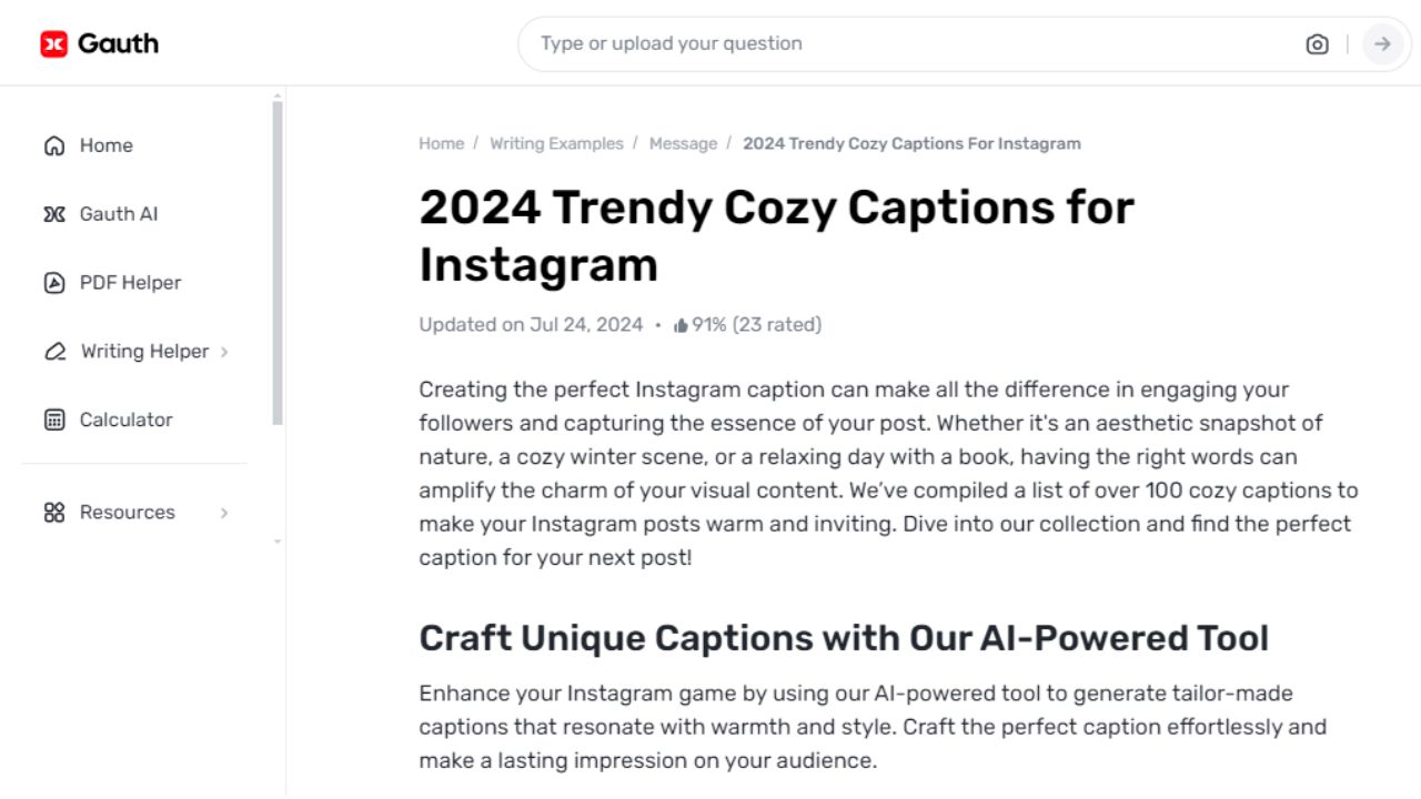 Gauth Captions: How to Make Engaging Instagram Posts Without Stress